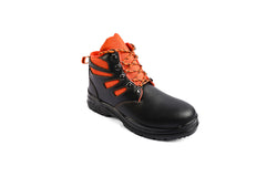 Black & Orange Defender Boots