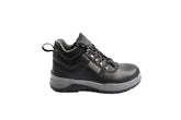SteelGuard Black Leather Work Boots