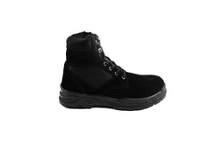 Defender Lace-Up Safety Boots in Black